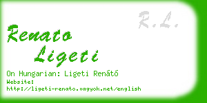 renato ligeti business card