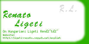 renato ligeti business card